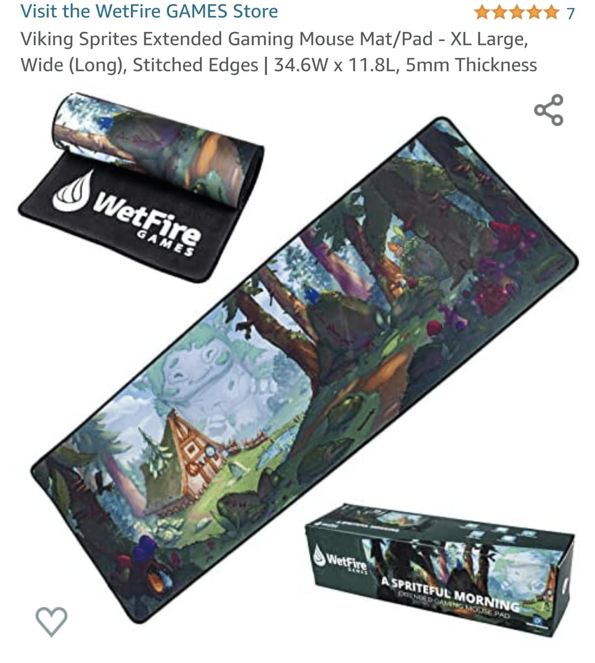 A Spriteful Morning Extended Gaming Mouse Pad by WetFireGames